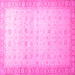 Square Oriental Pink Traditional Rug, abs34pnk