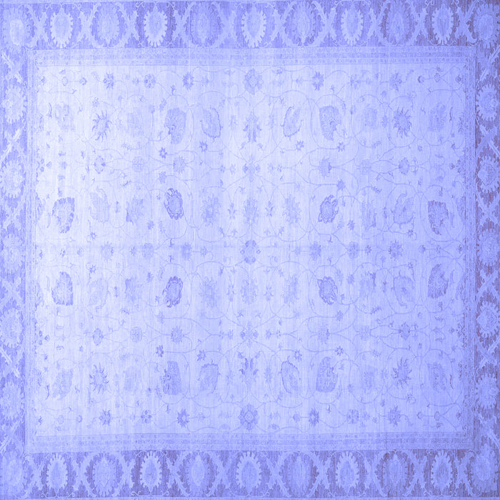 Square Oriental Blue Traditional Rug, abs34blu