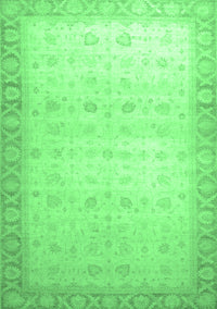 Oriental Emerald Green Traditional Rug, abs34emgrn