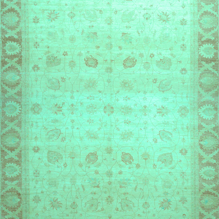 Machine Washable Oriental Turquoise Traditional Area Rugs, wshabs34turq