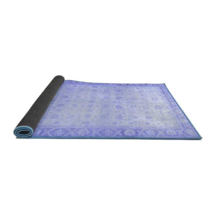 Sideview of Oriental Blue Traditional Rug, abs34blu