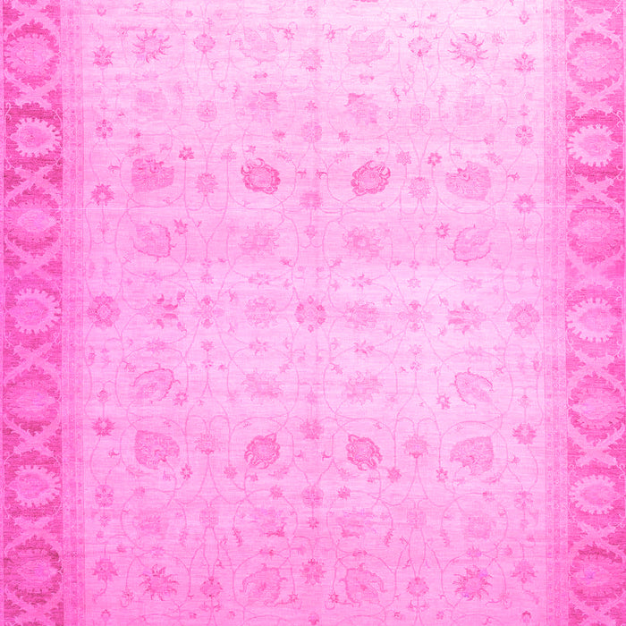 Machine Washable Oriental Pink Traditional Rug, wshabs34pnk