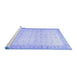 Sideview of Machine Washable Oriental Blue Traditional Rug, wshabs34blu