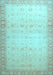 Oriental Light Blue Traditional Rug, abs34lblu