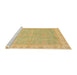 Sideview of Machine Washable Abstract Yellow Rug, wshabs3500