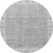 Round Oriental Gray Traditional Rug, abs3500gry