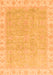 Machine Washable Oriental Orange Traditional Area Rugs, wshabs3500org