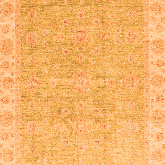 Machine Washable Oriental Orange Traditional Area Rugs, wshabs3500org