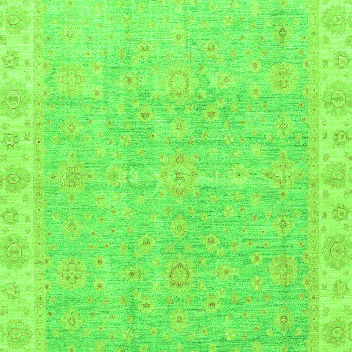 Machine Washable Oriental Green Traditional Area Rugs, wshabs3500grn