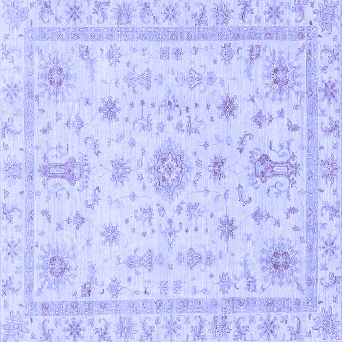 Square Machine Washable Oriental Blue Traditional Rug, wshabs3501blu