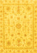 Machine Washable Oriental Yellow Traditional Rug, wshabs3501yw