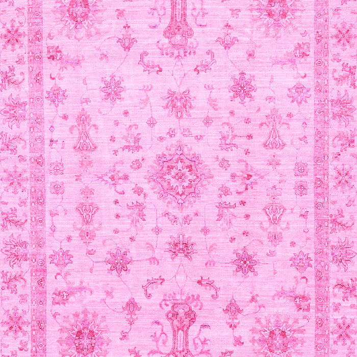 Machine Washable Oriental Pink Traditional Rug, wshabs3501pnk