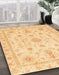 Abstract Orange Oriental Rug in Family Room, abs3501