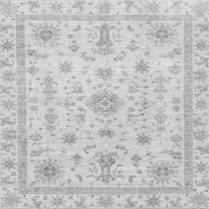 Square Oriental Gray Traditional Rug, abs3501gry