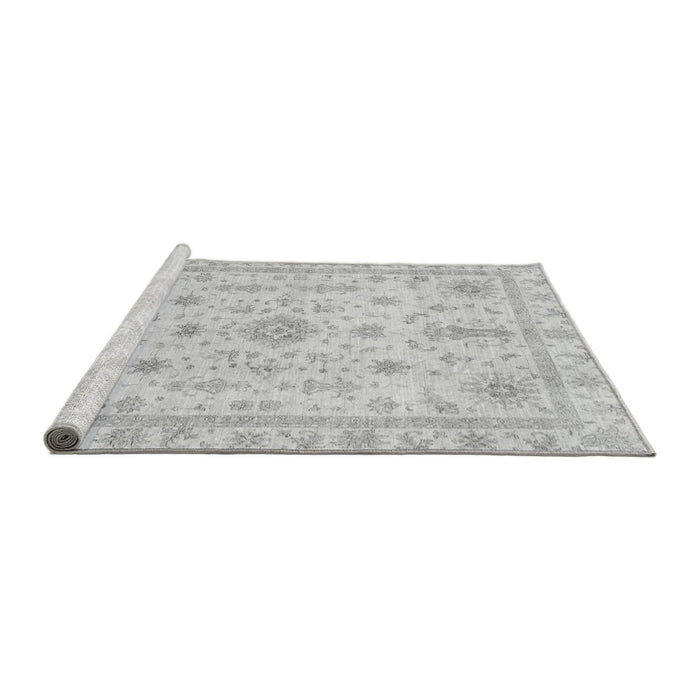 Sideview of Machine Washable Oriental Gray Traditional Rug, wshabs3501gry