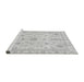 Sideview of Machine Washable Oriental Gray Traditional Rug, wshabs3501gry