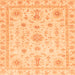 Square Machine Washable Oriental Orange Traditional Area Rugs, wshabs3501org