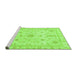 Sideview of Machine Washable Oriental Green Traditional Area Rugs, wshabs3501grn