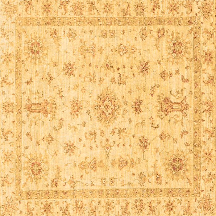 Square Machine Washable Oriental Brown Traditional Rug, wshabs3501brn