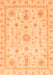 Machine Washable Oriental Orange Traditional Area Rugs, wshabs3501org