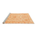 Sideview of Machine Washable Oriental Orange Traditional Area Rugs, wshabs3501org