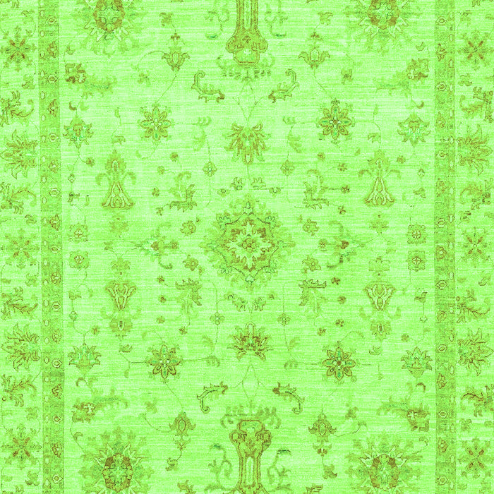 Machine Washable Oriental Green Traditional Area Rugs, wshabs3501grn