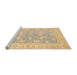 Sideview of Machine Washable Abstract Yellow Rug, wshabs3502