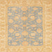 Square Abstract Yellow Oriental Rug, abs3502