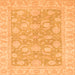 Square Oriental Orange Traditional Rug, abs3502org