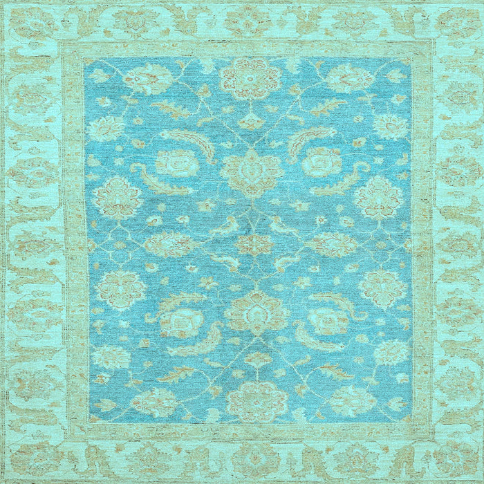 Square Oriental Light Blue Traditional Rug, abs3502lblu