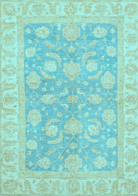 Oriental Light Blue Traditional Rug, abs3502lblu