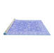 Sideview of Machine Washable Oriental Blue Traditional Rug, wshabs3502blu