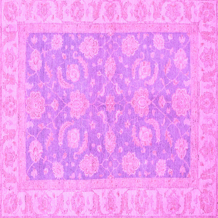 Square Machine Washable Oriental Purple Traditional Area Rugs, wshabs3502pur