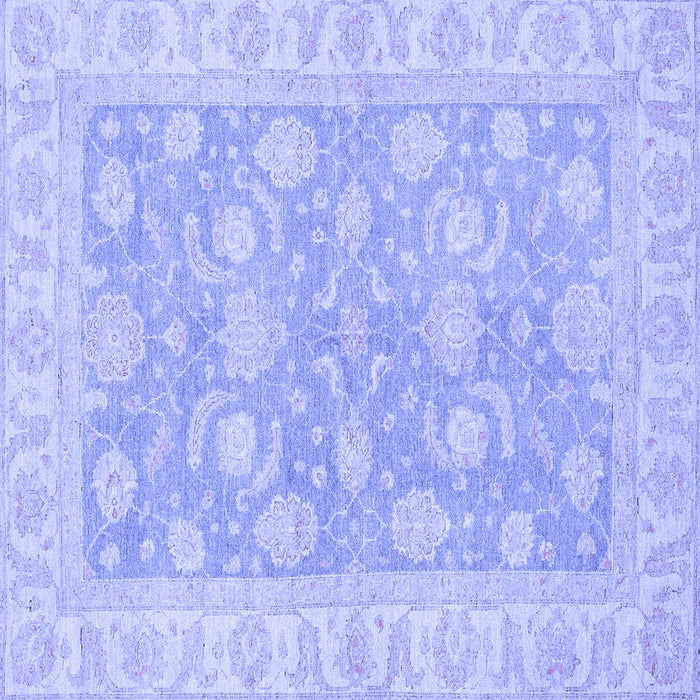 Square Oriental Blue Traditional Rug, abs3502blu