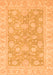 Machine Washable Oriental Orange Traditional Area Rugs, wshabs3502org