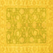 Square Oriental Yellow Traditional Rug, abs3502yw