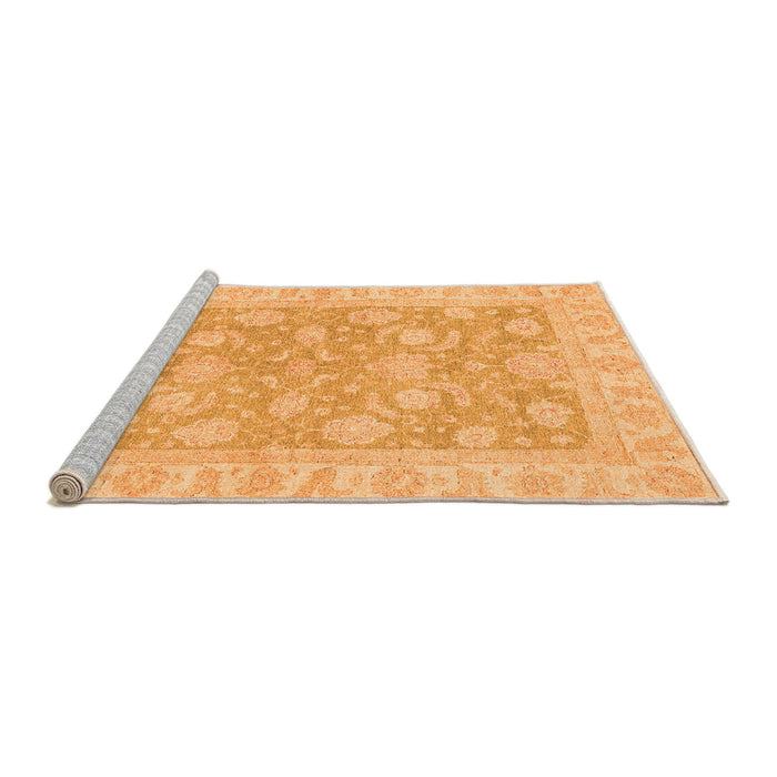 Sideview of Machine Washable Oriental Orange Traditional Area Rugs, wshabs3502org
