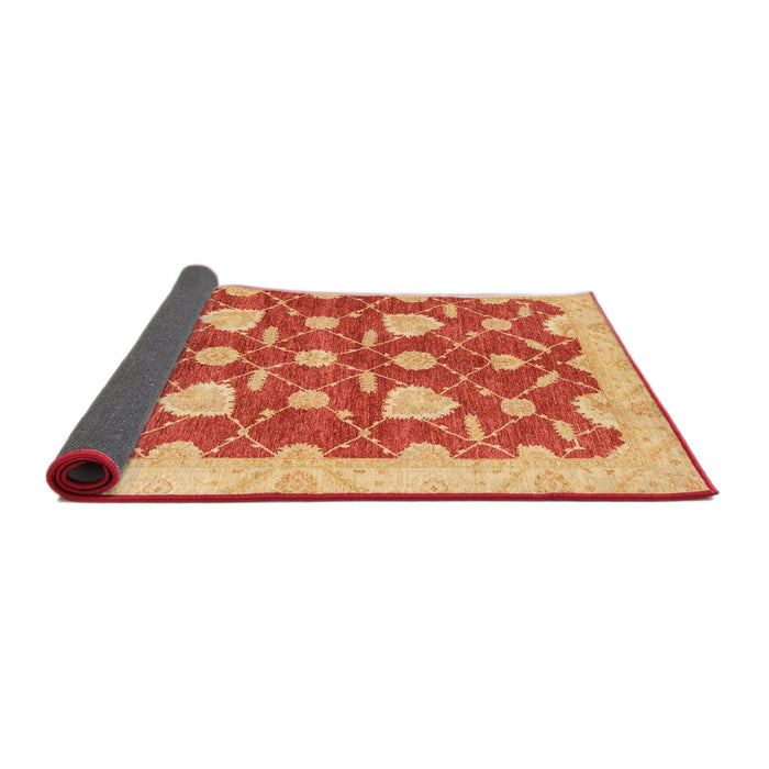 Sideview of Abstract Scarlet Red Modern Rug, abs3503