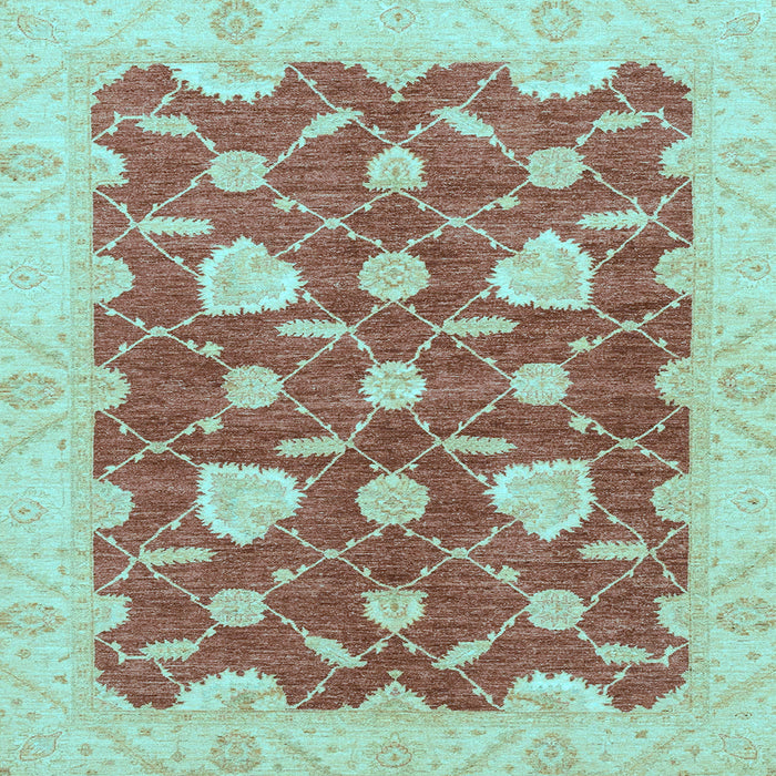 Square Machine Washable Abstract Light Blue Modern Rug, wshabs3503lblu