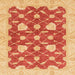 Square Abstract Scarlet Red Modern Rug, abs3503