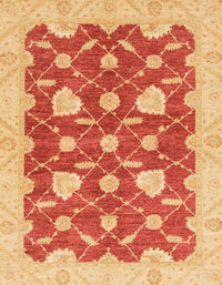 Machine Washable Abstract Scarlet Red Rug, wshabs3503