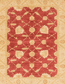 Machine Washable Abstract Scarlet Red Rug, wshabs3503
