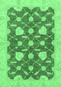 Abstract Emerald Green Modern Rug, abs3503emgrn