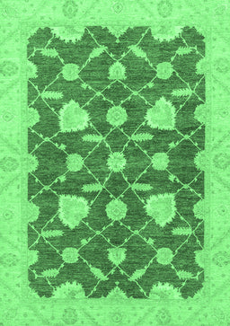 Abstract Emerald Green Modern Rug, abs3503emgrn