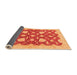 Sideview of Abstract Orange Modern Rug, abs3503org