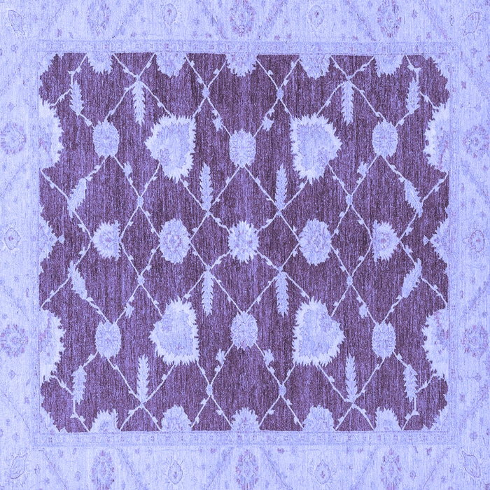 Square Abstract Blue Modern Rug, abs3503blu