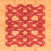 Square Abstract Orange Modern Rug, abs3503org