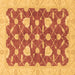 Square Abstract Brown Modern Rug, abs3503brn