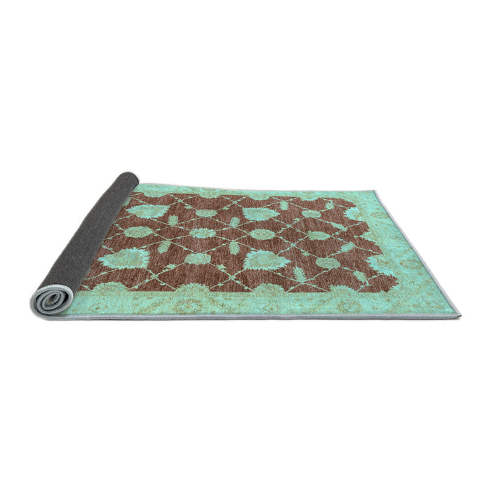 Sideview of Abstract Light Blue Modern Rug, abs3503lblu
