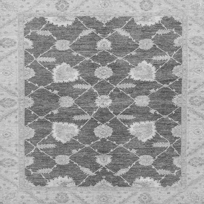 Square Abstract Gray Modern Rug, abs3503gry